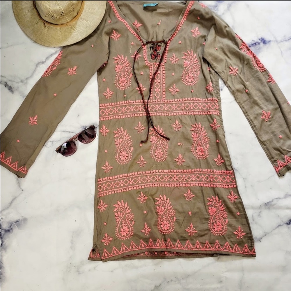 COPY - Letarte NWOT Lace-up Tunic Dress